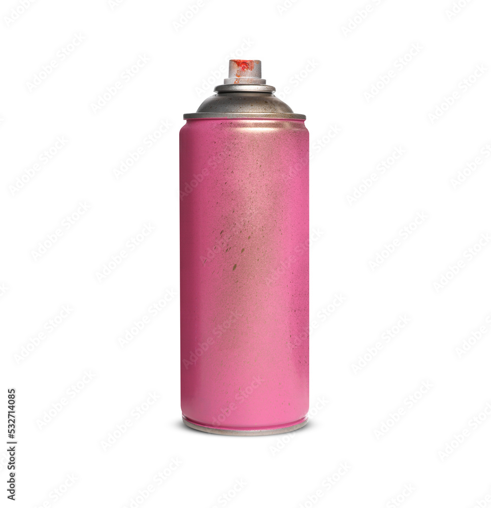 Used can of spray paint on white background Used can of spray paint on white background