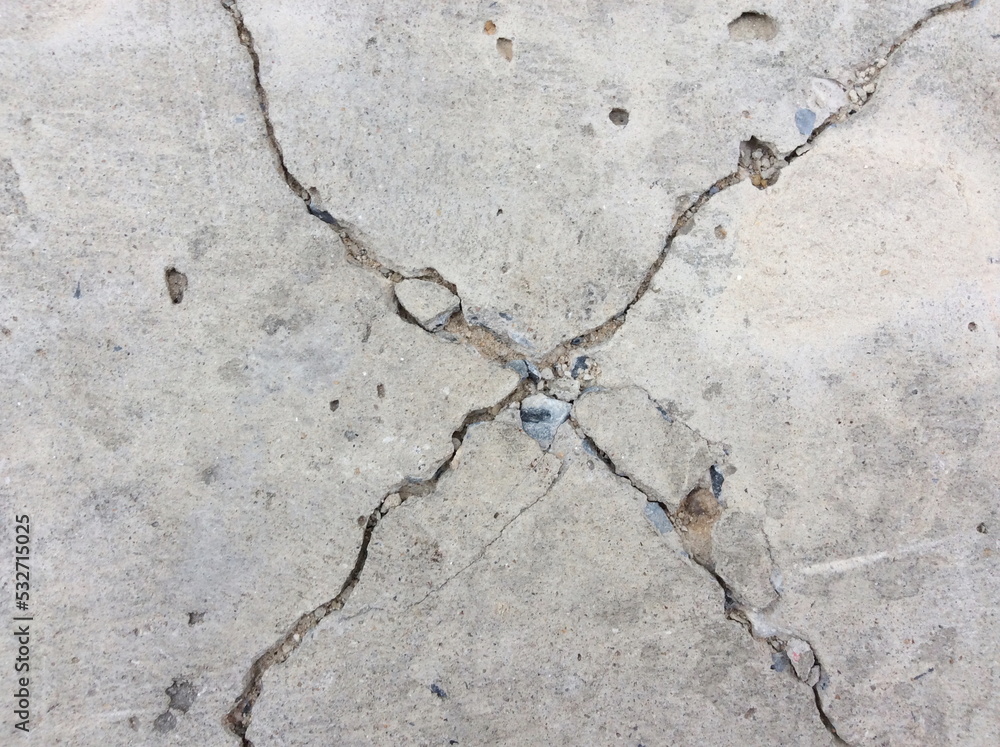 Fototapeta premium Cracked concrete texture closeup background