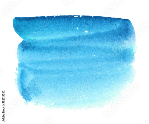 Blue watercolor design artistic element for banner, template, print and logo