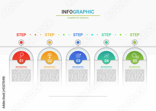 infographic presentation business template Process chart data visualization creative concept steps options