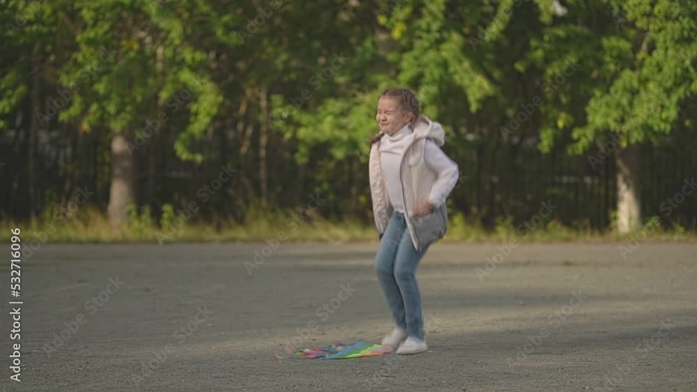 the girl swears and breaks the kite the girl swears and breaks the kite