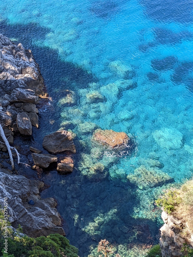 Blue sea water in the sunny day in a coast Blue sea water in the sunny day in a coast