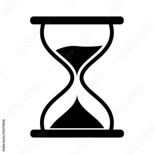 Hourglass timer icon illustration vector