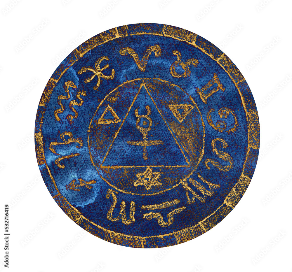 Fototapeta premium Mystic symbols with hand drawn magic and esoteric symbols