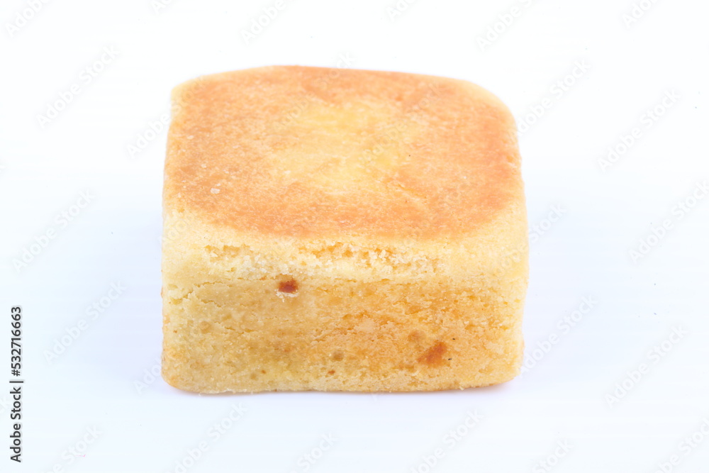 Taiwan famous dessert - pineapple cake on white background
