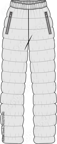 UNISEX WEAR PUFFER JOGGERS VECTOR