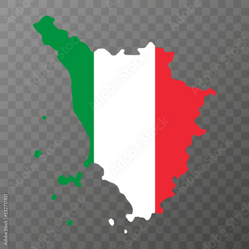 Tuscany Map. Region of Italy. Vector illustration.