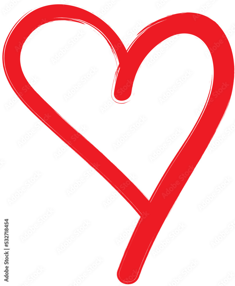 Red brush drawing heart, calligraphy vector. Hand drawn love icon isolated. Paint brush stroke heart icon. For greeting card, heart symbol, doodle icon and Valentine's day. Painted grunge vector Red brush drawing heart, calligraphy vector. Hand drawn love icon isolated. Paint brush stroke heart icon. For greeting card, heart symbol, doodle icon and Valentine's day. Painted grunge vector