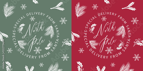 North Pole Special Delivery Custom Classic Round Sticker.