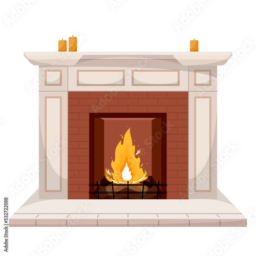 fireplace with burning firewood, fireplace with burning logs