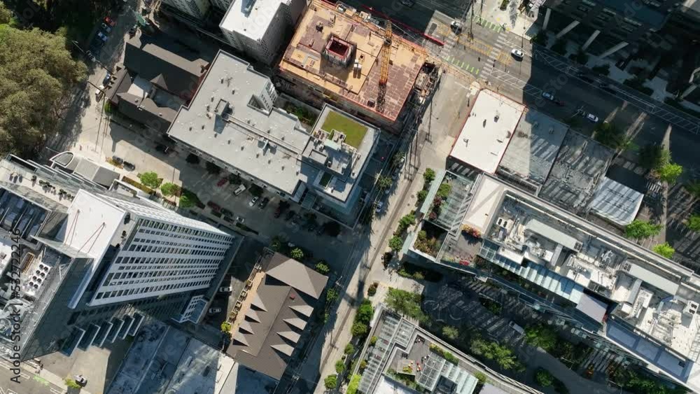 Rotating overhead aerial shot of Seattle's South Lake Union corporate neighborhood. Rotating overhead aerial shot of Seattle's South Lake Union corporate neighborhood.