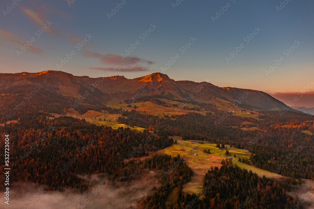Naklejka premium Abendstimmung, Alpen