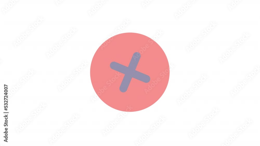 Animated failure flat color ui icon. Close program. Delete digital file. Seamless loop 4k video with alpha channel on transparent background. Simple solid RGB user interface pictogram animation Animated failure flat color ui icon. Close program. Delete digital file. Seamless loop 4k video with alpha channel on transparent background. Simple solid RGB user interface pictogram animation