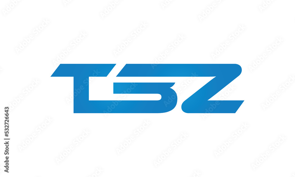 TBZ monogram linked letters, creative typography logo icon TBZ monogram linked letters, creative typography logo icon