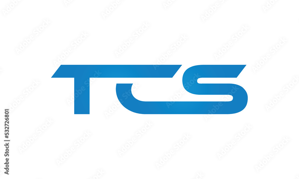 TCS monogram linked letters, creative typography logo icon TCS monogram linked letters, creative typography logo icon
