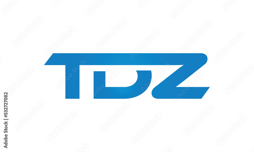 TDZ monogram linked letters, creative typography logo icon TDZ monogram linked letters, creative typography logo icon