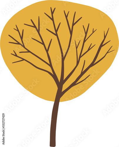 simplicity tree freehand drawing flat design. © tanarch