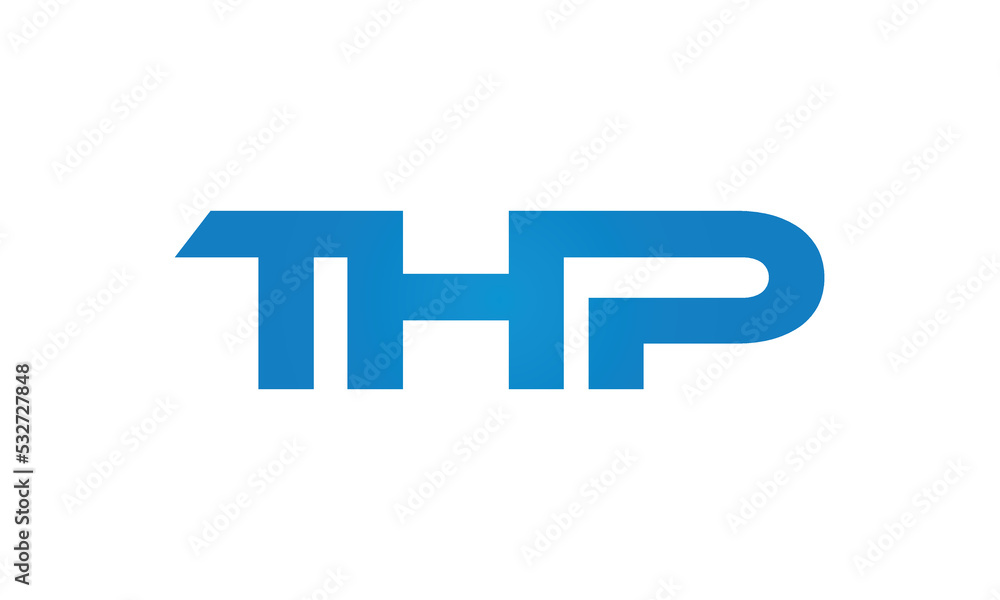 THP monogram linked letters, creative typography logo icon THP monogram linked letters, creative typography logo icon