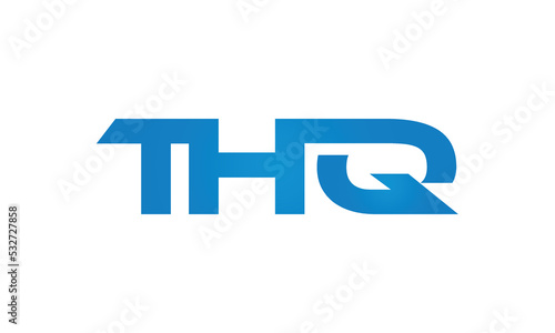THQ monogram linked letters, creative typography logo icon