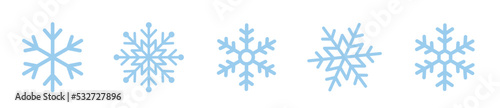 Snowflakes icons set. Snow sign. Snowflakes template. Snowflake winter. Snowflakes icons. Snowflake vector icon on white background.
