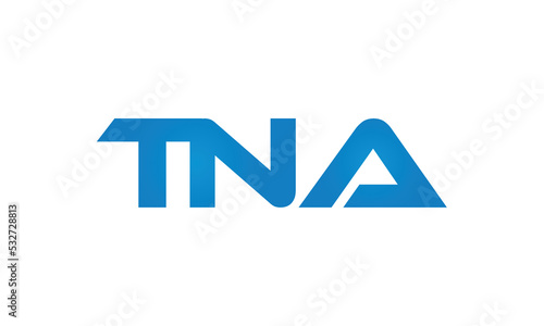 TNA letters Joined logo design connect letters with chin logo logotype icon concept	 photo