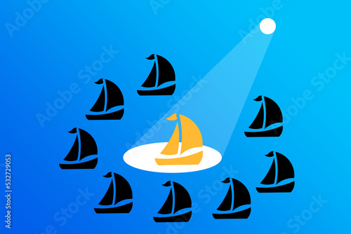 Tableau sur toile Success or leadership