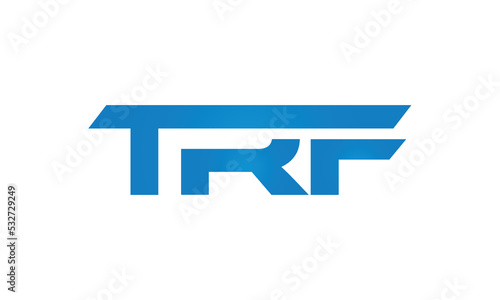 TRF letters Joined logo design connect letters with chin logo logotype icon concept 