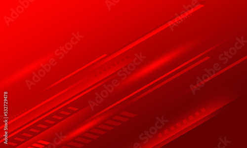 abstract red lines technology hitech connection networking with shine light background