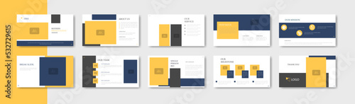 Business presentation template design. Minimalis, modern and keynote vector illustration