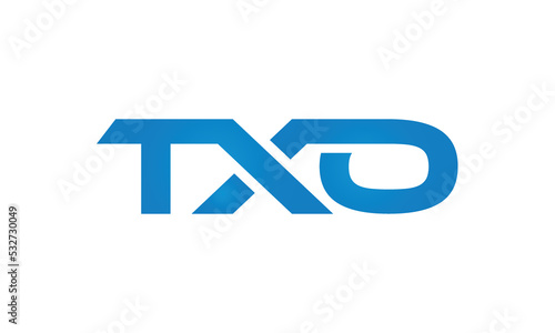 TXO letters Joined logo design connect letters with chin logo logotype icon concept 