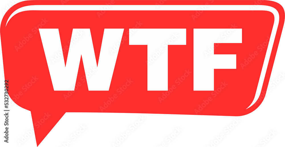 wtf icon in speech bubble. simple flat style trend modern logotype graphic art design on white background. concept of exclaim with negative conversation wtf icon in speech bubble. simple flat style trend modern logotype graphic art design on white background. concept of exclaim with negative conversation