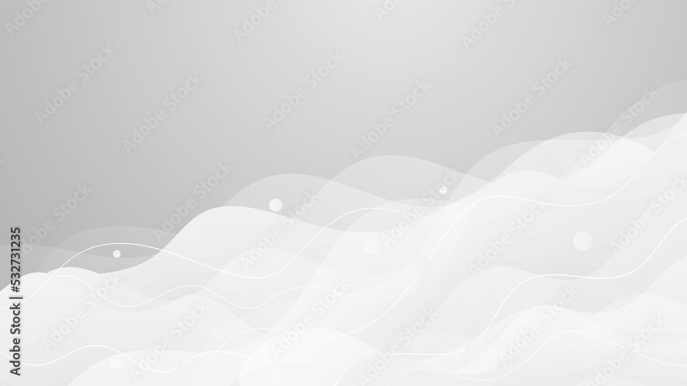 Abstract geometric wave lines white and gray color elegant background. vector illustration