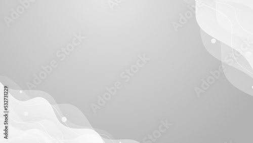 Gray silver white wave abstract vector background