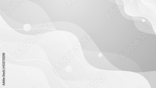 Gray silver white wave abstract vector background