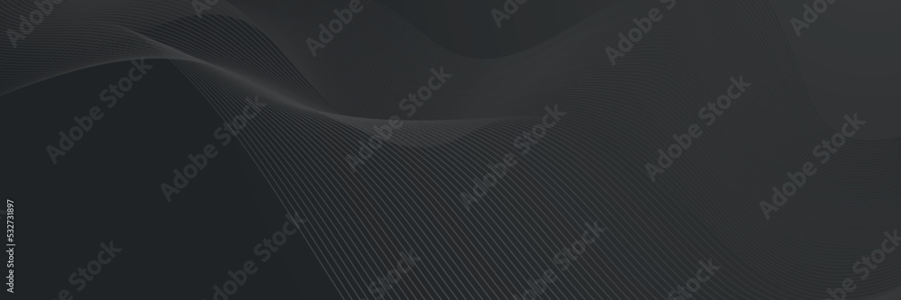 Black luxury fabric wave lines background with copy space Black luxury fabric wave lines background with copy space