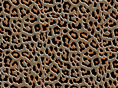 Seamless leopard pattern, animal print.