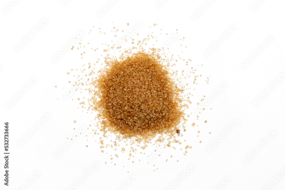 pile of cane sugar isolated on white background pile of cane sugar isolated on white background