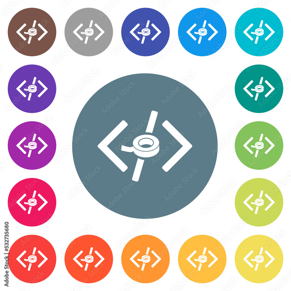 Software patch flat white icons on round color backgrounds Software patch flat white icons on round color backgrounds