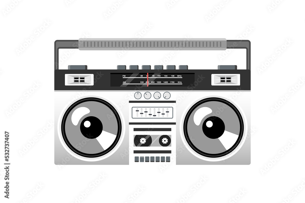 Boombox Icon audio cassette recorder Boombox Icon audio cassette recorder