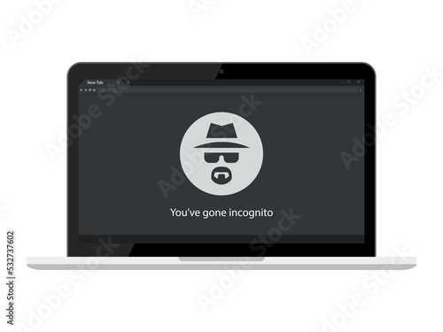Fotografie Incognito Browse in private Laptop