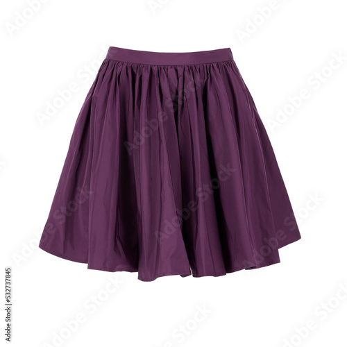 Short purple skirt with pleats photo
