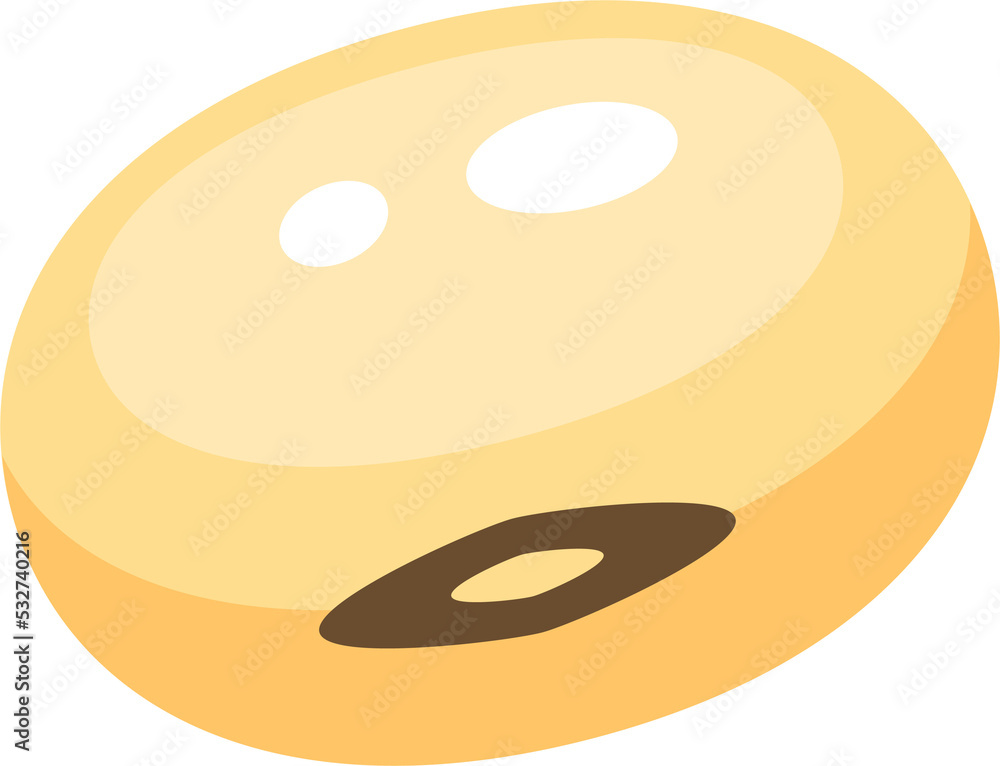 Fototapeta premium Soy bean seed, isolated vector single soya grain