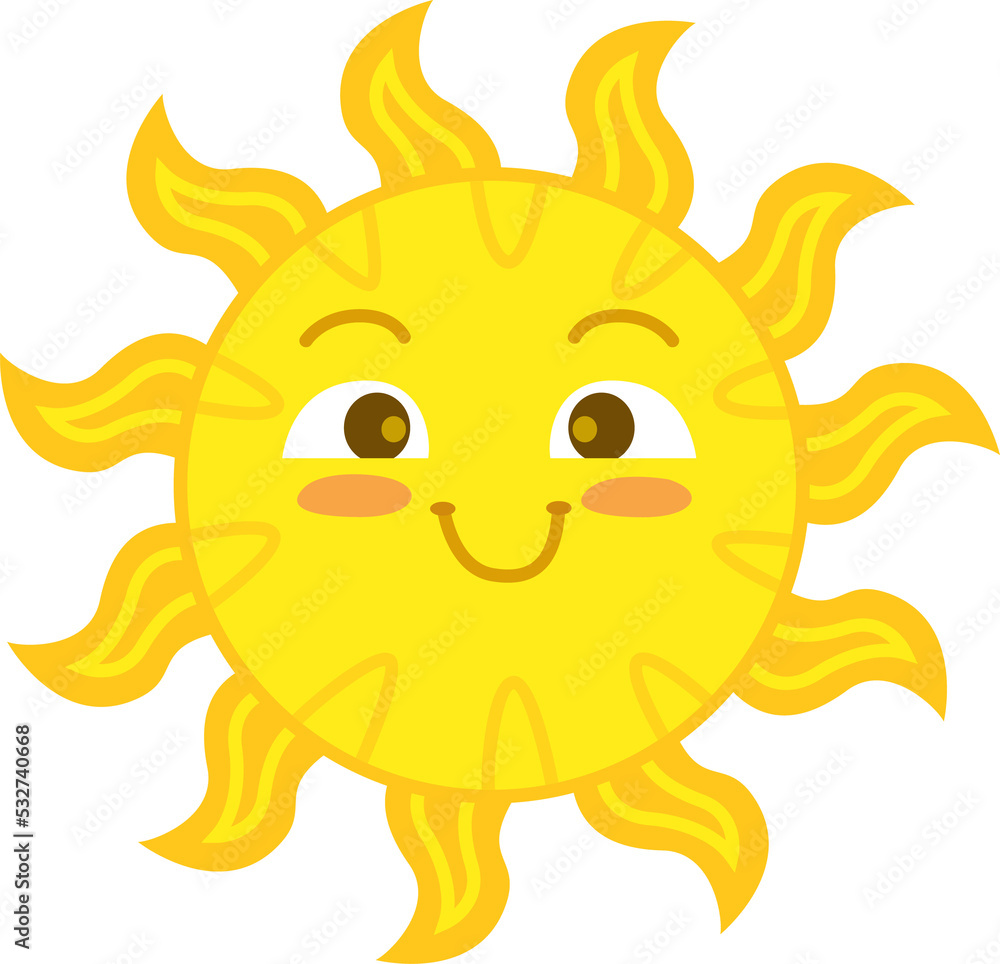 Laughing sun smiling cartoon character personage Laughing sun smiling cartoon character personage