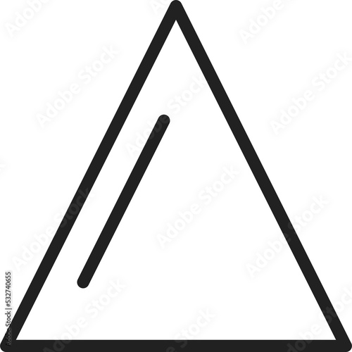 Right triangle isolated geometry, mathematics icon