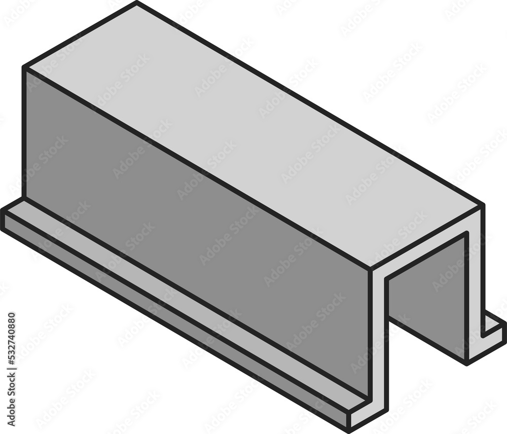 U shape equal rail profile, rolled metal product U shape equal rail profile, rolled metal product