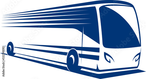 Passenger tour bus emblem, sprinter transport sign