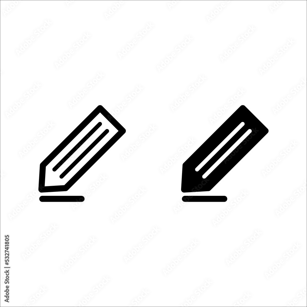Edit vector icons set. Black illustration isolated for graphic and web design. Edit vector icons set. Black illustration isolated for graphic and web design.