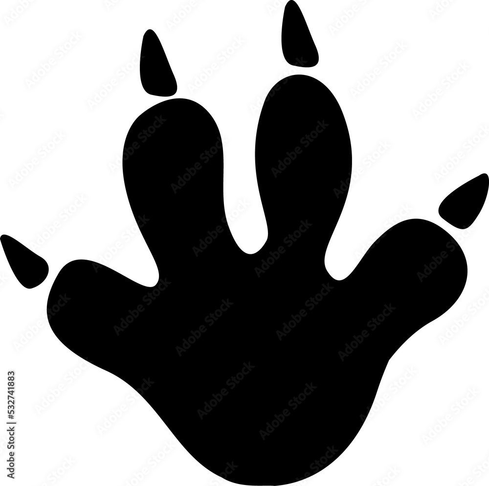 Obraz premium Hare, rabbit or raccoon animal footprints icon