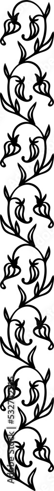 Vertical line, embellishment or embroidery break Vertical line, embellishment or embroidery break