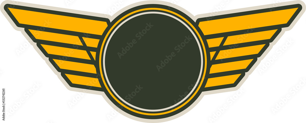 Patch on uniform air forces military rank insignia - obrazy, fototapety, plakaty 